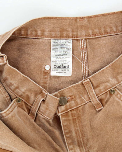 Vintage 2000's Carhartt Two Tone Faded Double Knee Carpenter Trousers - W28 L27