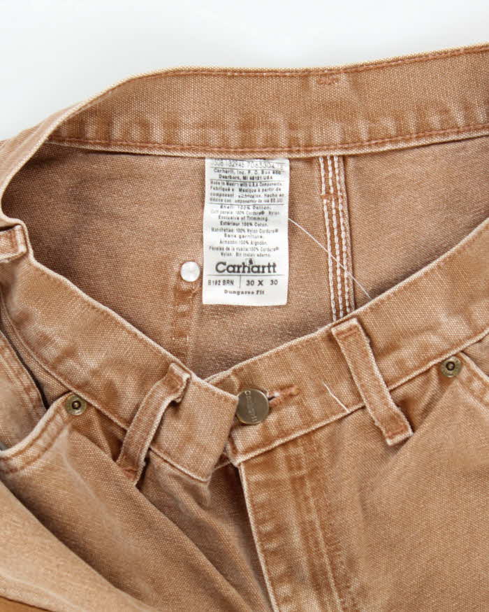 Vintage 2000's Carhartt Two Tone Faded Double Knee Carpenter Trousers - W28 L27