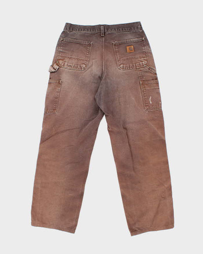 Vintage 2000's Carhartt Heavyweight Faded Double Knee Carpenter Trousers - W28 L27