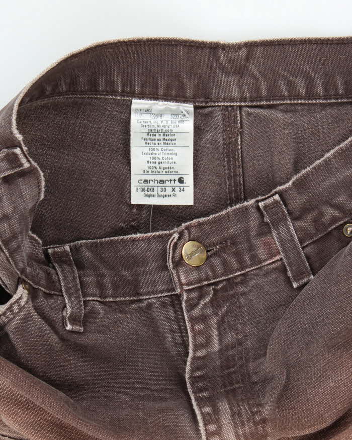 Vintage 2000's Carhartt Heavyweight Faded Double Knee Carpenter Trousers - W28 L27