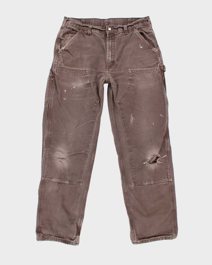 Vintage 2000's Carhartt Faded Double Knee Carpenter Trousers - W32 L31