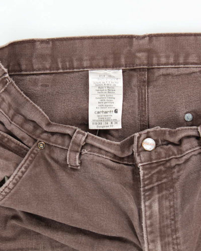 Vintage 2000's Carhartt Faded Double Knee Carpenter Trousers - W32 L31