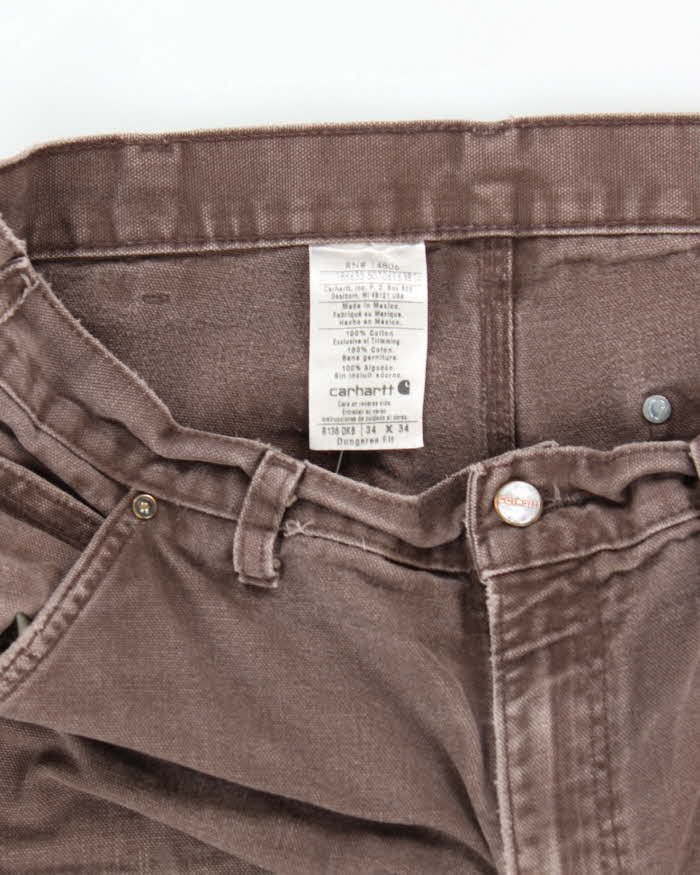 Vintage 2000's Carhartt Faded Double Knee Carpenter Trousers - W32 L31