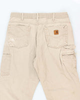 Vintage 2000's Carhartt Faded Single Knee Carpenter Trousers - W32 L30