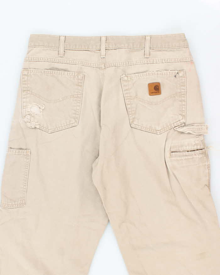 Vintage 2000's Carhartt Faded Single Knee Carpenter Trousers - W32 L30