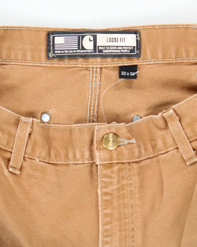 Vintage 2000's Carhartt Faded Double Knee Carpenter Trousers - W30 L30