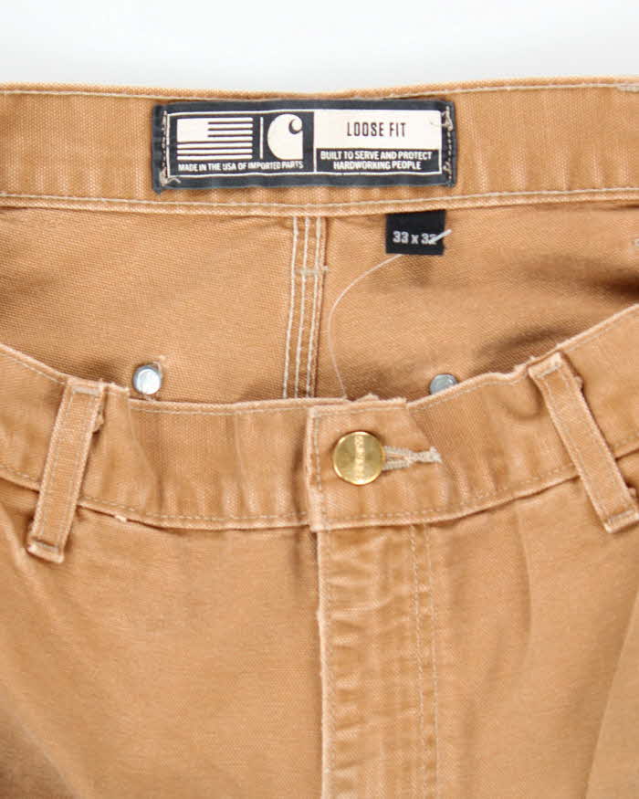 Vintage 2000's Carhartt Faded Double Knee Carpenter Trousers - W30 L30