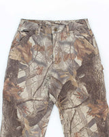 Vintage Y2K Carhartt Real Tree Camouflage Carpenter Trousers - W28 L31