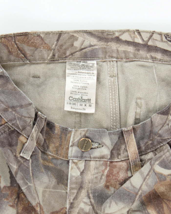 Vintage Y2K Carhartt Real Tree Camouflage Carpenter Trousers - W28 L31