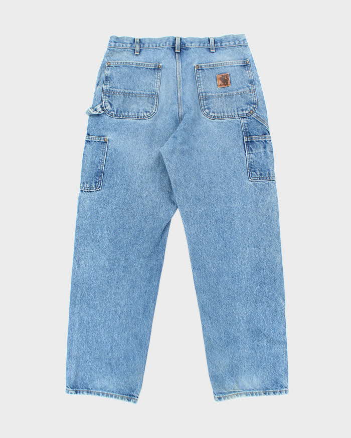 Vintage Y2K Carhartt Denim Heavyweight Double Knee Carpenter Trousers - W32 L31