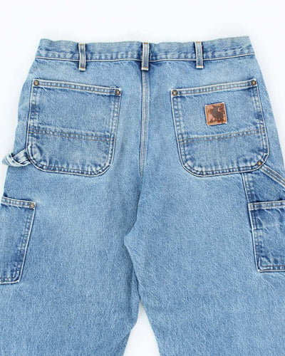 Vintage Y2K Carhartt Denim Heavyweight Double Knee Carpenter Trousers - W32 L31