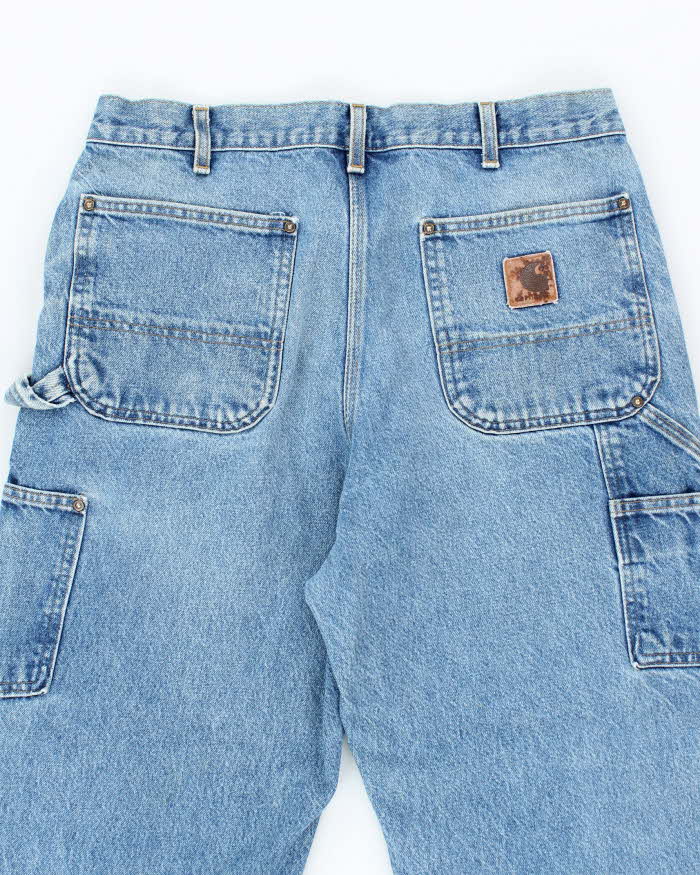 Vintage Y2K Carhartt Denim Heavyweight Double Knee Carpenter Trousers - W32 L31