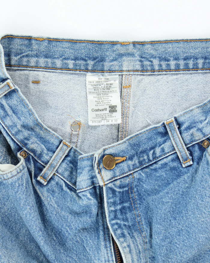 Vintage Y2K Carhartt Denim Heavyweight Double Knee Carpenter Trousers - W32 L31