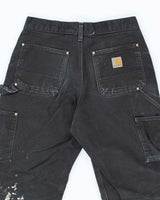 Vintage Y2K Carhartt Faded Distressed Double Knee Carpenter Trousers - W28 L29