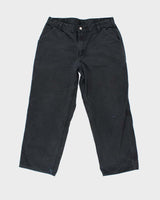 Vintage Carhartt Faded Black Single Knee Carpenter Trousers - W32 L27