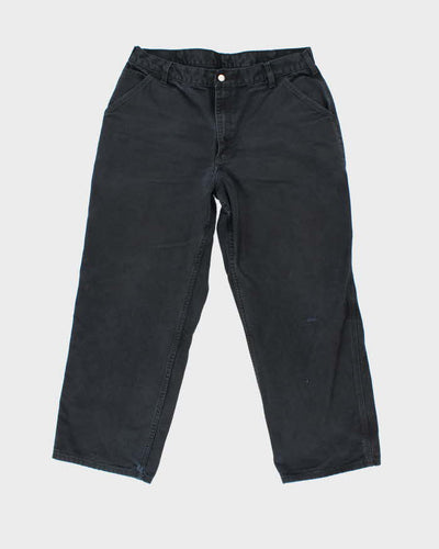 Vintage Carhartt Faded Black Single Knee Carpenter Trousers - W32 L27