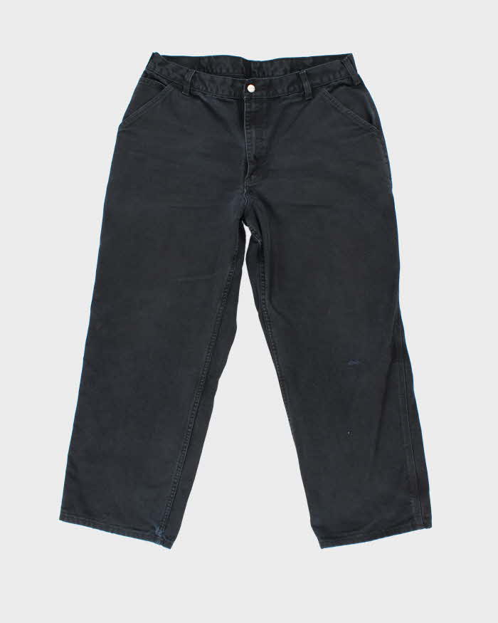 Vintage Carhartt Faded Black Single Knee Carpenter Trousers - W32 L27