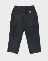 Vintage Carhartt Faded Black Single Knee Carpenter Trousers - W32 L27