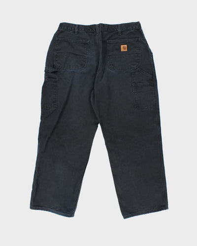 Vintage Carhartt Faded Black Single Knee Carpenter Trousers - W32 L27