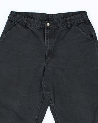 Vintage Carhartt Faded Black Single Knee Carpenter Trousers - W32 L27