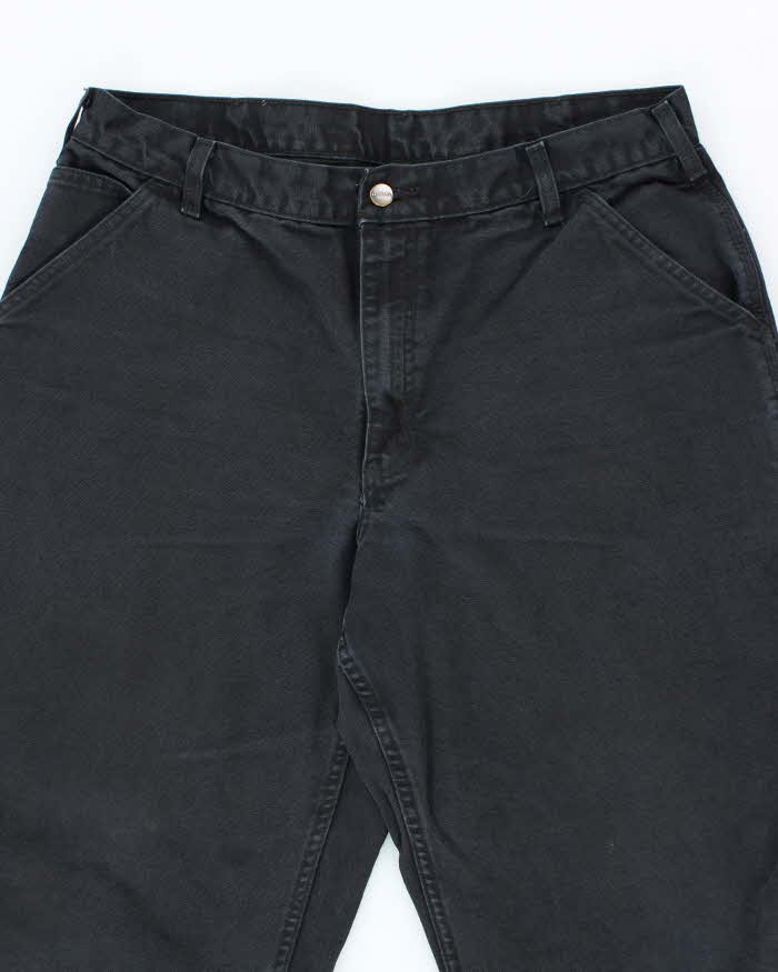 Vintage Carhartt Faded Black Single Knee Carpenter Trousers - W32 L27
