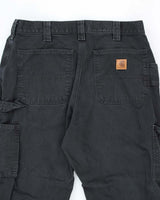 Vintage Carhartt Black Single Knee Carpenter Trousers - W32 L28