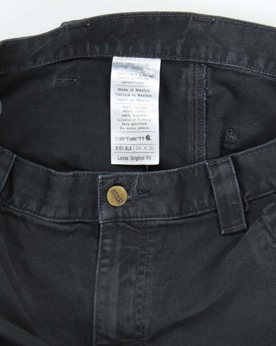 Vintage Carhartt Black Single Knee Carpenter Trousers - W32 L28