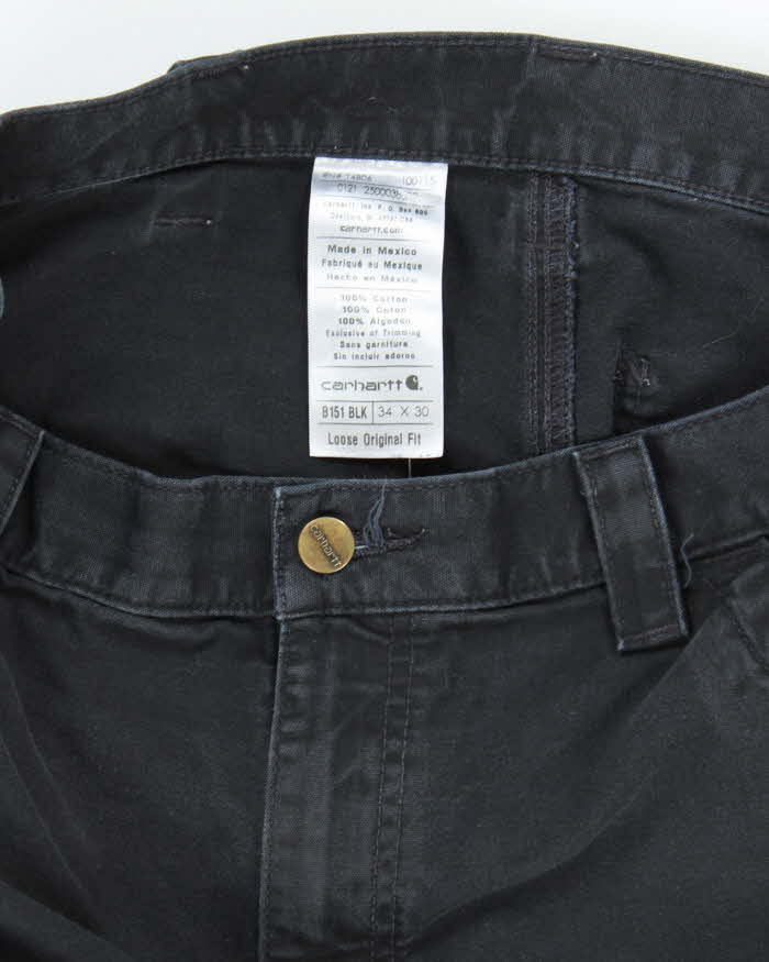 Vintage Carhartt Black Single Knee Carpenter Trousers - W32 L28