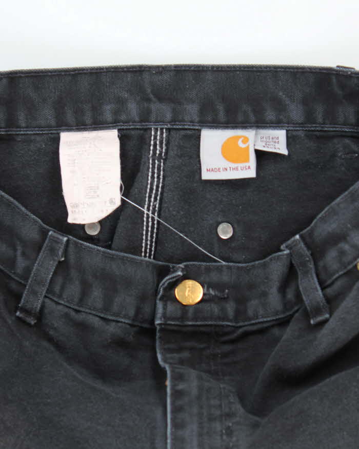 Vintage Carhartt Black Double Knee Carpenter Trousers - W32 L31