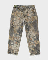Vintage 2000's Carhartt Faded Camouflage Distressed Carpenter Trousers - W36 L31