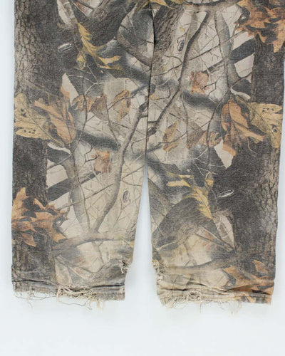Vintage 2000's Carhartt Faded Camouflage Distressed Carpenter Trousers - W36 L31