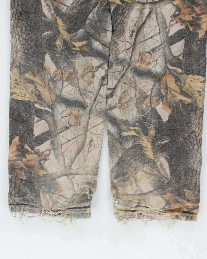 Vintage 2000's Carhartt Faded Camouflage Distressed Carpenter Trousers - W36 L31