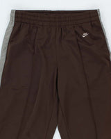 Vintage 2000's Nike Pleated Open Cuff Tracksuit Bottoms - L