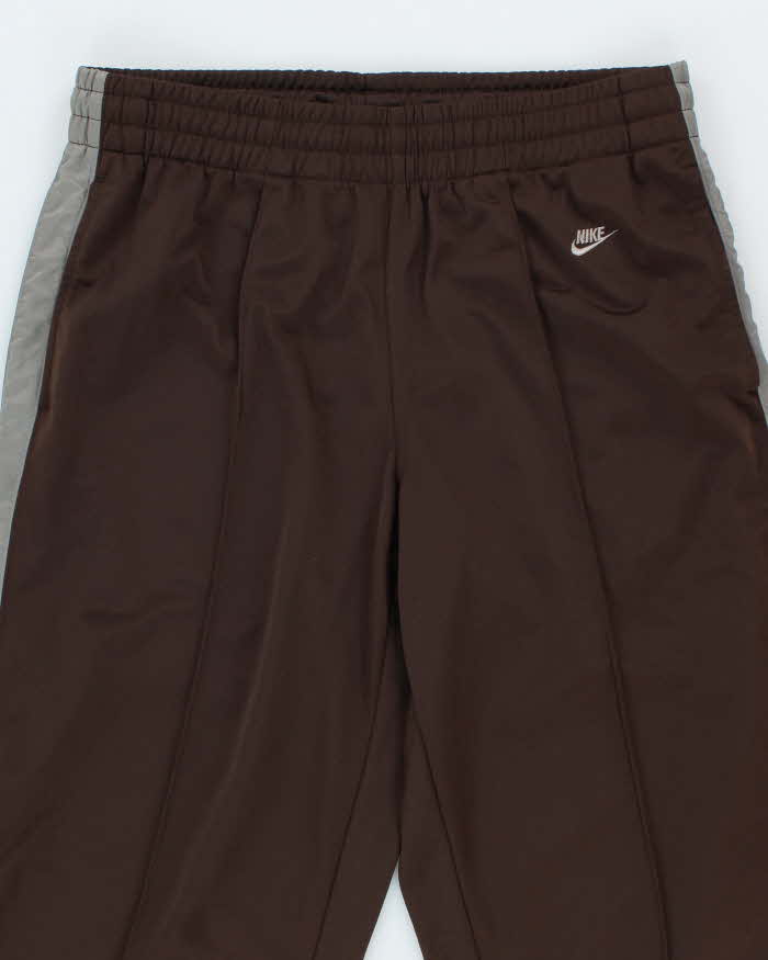 Vintage 2000's Nike Pleated Open Cuff Tracksuit Bottoms - L