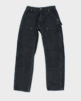 Vintage Carhartt Heavyweight Double Knee Black Carpenter Trousers - W30 L29