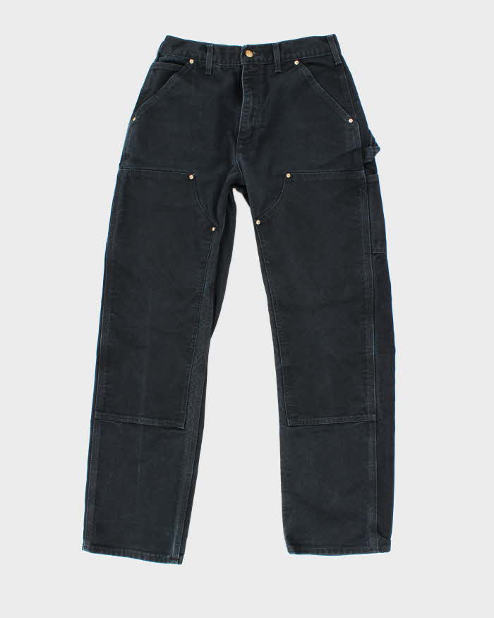 Vintage Carhartt Heavyweight Double Knee Black Carpenter Trousers - W30 L29