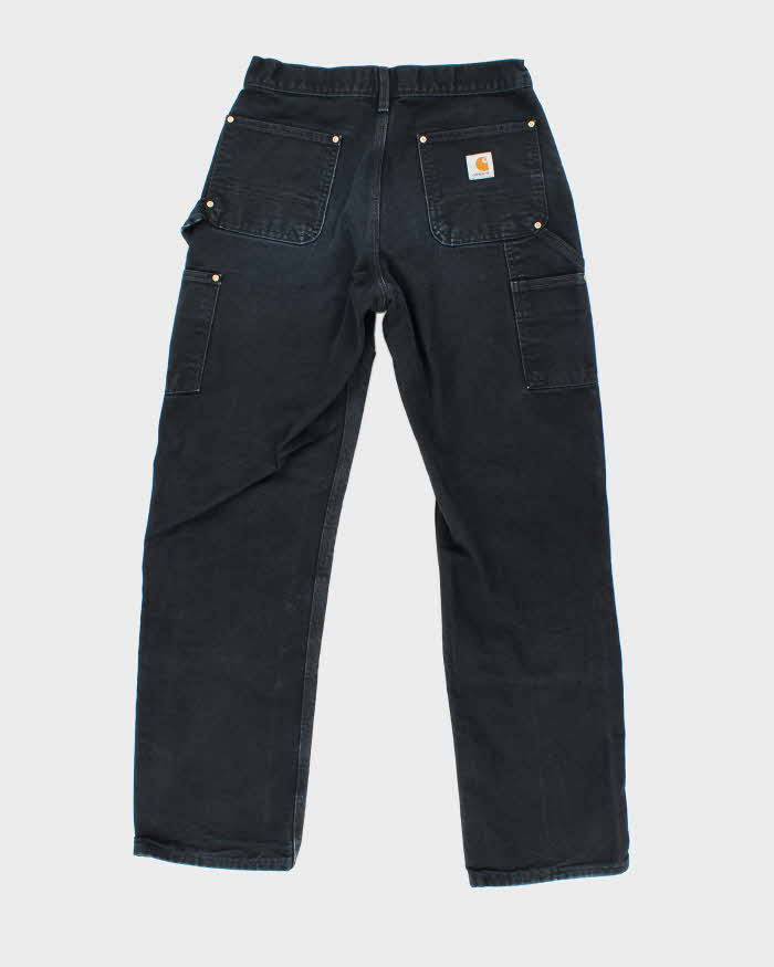 Vintage Carhartt Heavyweight Double Knee Black Carpenter Trousers - W30 L29