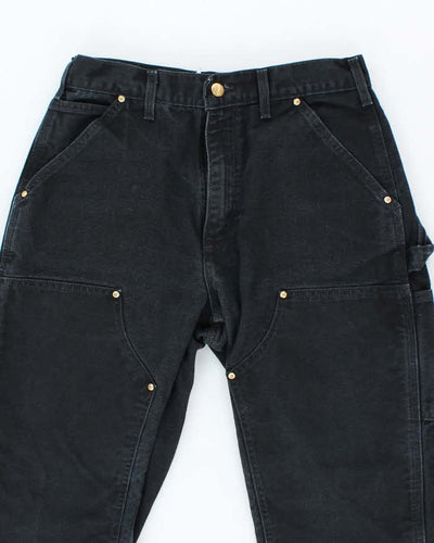 Vintage Carhartt Heavyweight Double Knee Black Carpenter Trousers - W30 L29