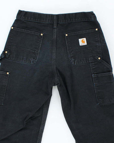 Vintage Carhartt Heavyweight Double Knee Black Carpenter Trousers - W30 L29