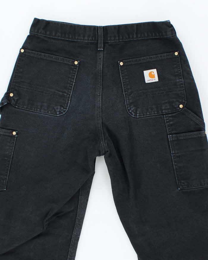 Vintage Carhartt Heavyweight Double Knee Black Carpenter Trousers - W30 L29