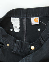 Vintage Carhartt Heavyweight Double Knee Black Carpenter Trousers - W30 L29
