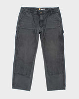 Vintage Carhartt Heavyweight Double Knee Faded Black Carpenter Trousers - W34 L26