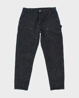 Vintage Carhartt Heavyweight Double Knee Black Carpenter Trousers - W34 L30