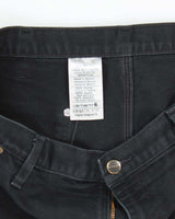 Vintage Carhartt Heavyweight Double Knee Black Carpenter Trousers - W34 L30