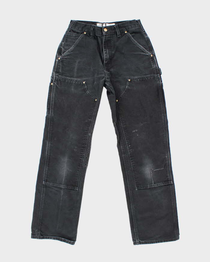 Vintage Carhartt Heavyweight Double Knee Black Carpenter Trousers - W26 L30