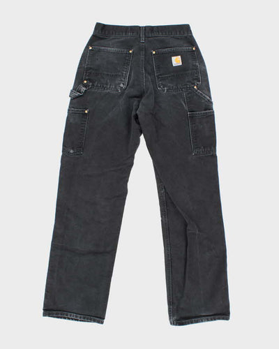 Vintage Carhartt Heavyweight Double Knee Black Carpenter Trousers - W26 L30