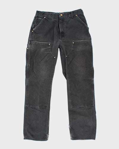 Vintage Carhartt Heavyweight Double Knee Black Carpenter Trousers - W32 L31