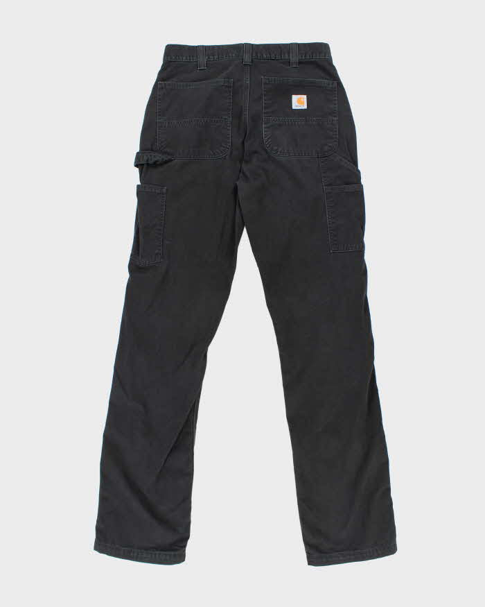 Vintage Carhartt Heavyweight Single Knee Faded Black Carpenter Trousers - W30 L34