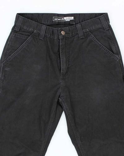 Vintage Carhartt Heavyweight Single Knee Faded Black Carpenter Trousers - W30 L34