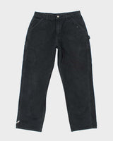 Vintage Carhartt Heavyweight Single Knee Faded Black Carpenter Trousers - W34 L30